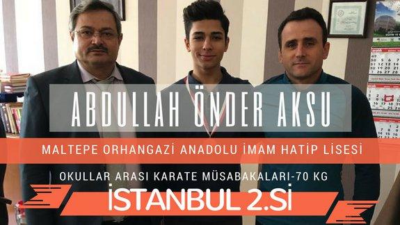 Orhangazi Anadolu İmam Hatip Lisesi Öğrencimiz Abdullah Önder Aksu Türkiye Karate Finallerinde