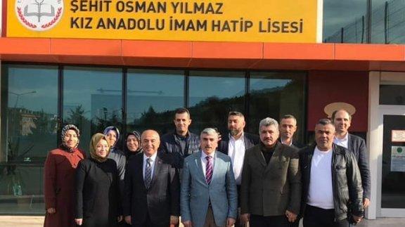Milli Eğitim Bakanlığı Müsteşar Yardımcısı Sn. Yusuf BÜYÜK ilçemiz Şehit Osman Yılmaz Kız Anadolu İmam Hatip Lisemizi ziyaret ettiler.