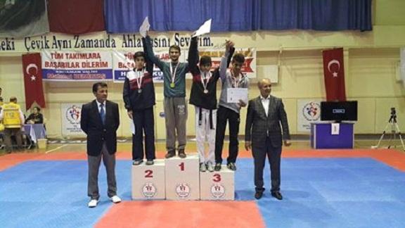 Teakwando Türkiye şampiyonu Küçükyalı Mesleki ve Teknik Anadolu Lisesi öğrencisi Onur ALTAN