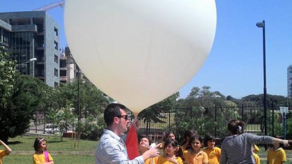 Güzide Yılmaz İlkokulu-Meteoroloji balonunu uçurduk.