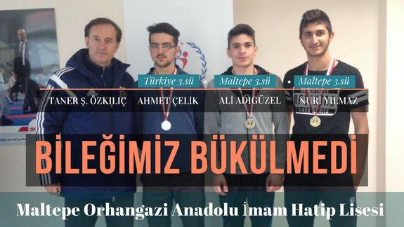 Orhangazi Anadolu İmam Hatip Lisesi Öğrencimiz Ahmet Çelik Bilek Güreşi Müsabakalarında Türkiye 3.sü Oldu