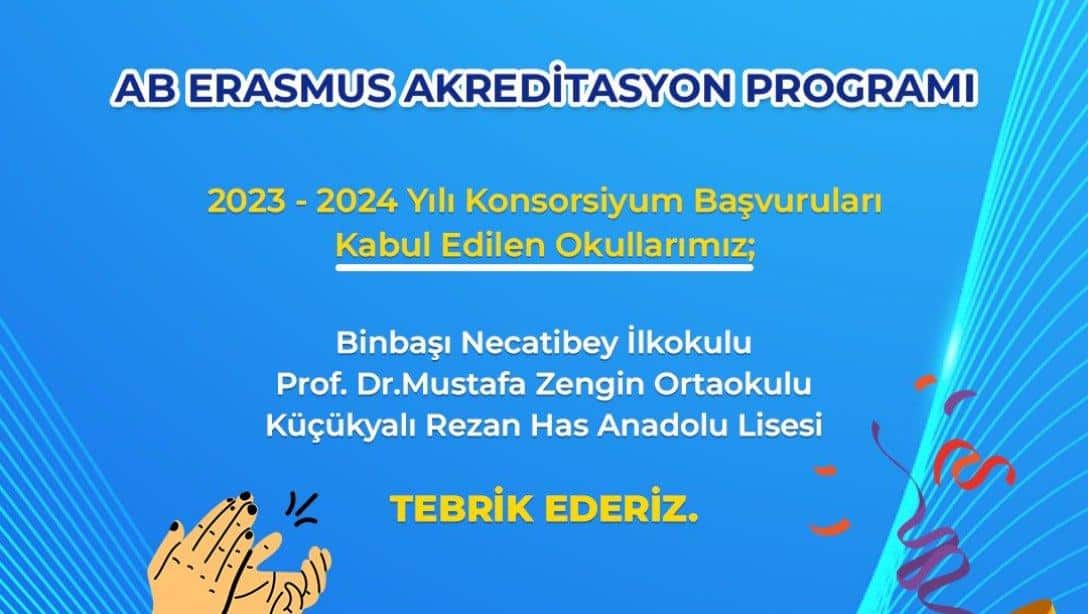 İstanbul İl Millî Eğitim 2024 Erasmus Okul Eğitimi Akreditasyonu Konsorsiyum Üyeliği Sonuçları Açıklandı.