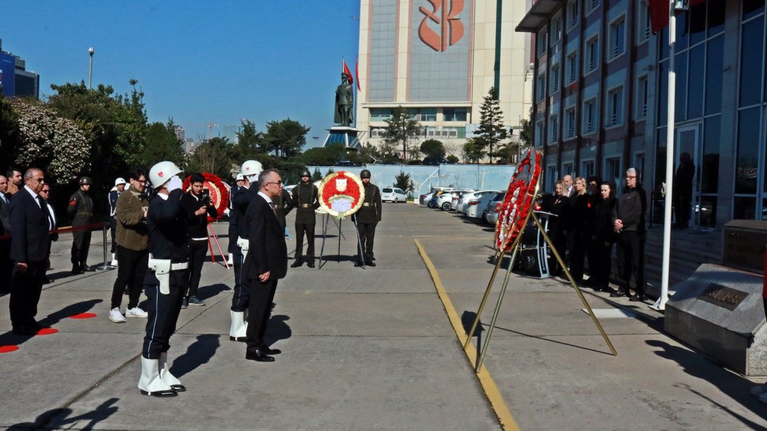 18 Mart Çanakkale Zaferi ve Şehitleri Anma Günü Çelenk Töreni Hnadan Hayrettin MTAL.'de Gerçekleşti.